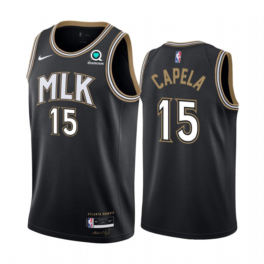 Personalized Hawks #15 Clint Capela Black NBA Swingman 2020-21 City Edition Jersey