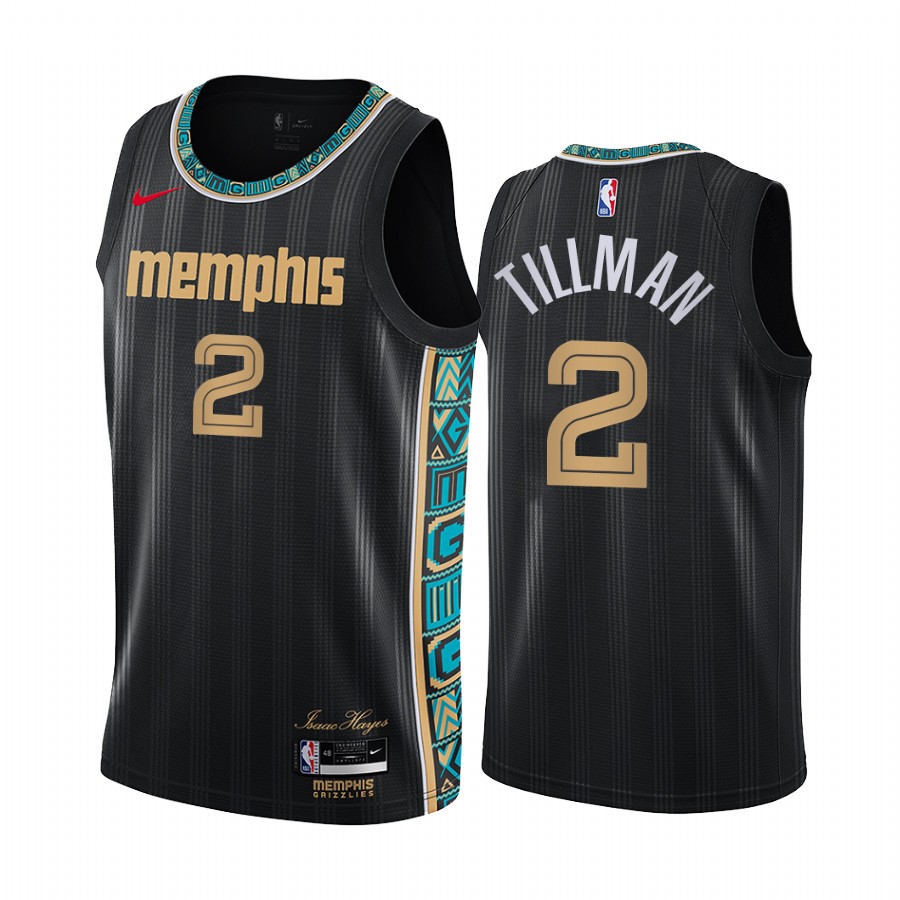 Personalized Grizzlies #2 Xavier Tillman Black NBA Swingman 2020-21 City Edition Jersey