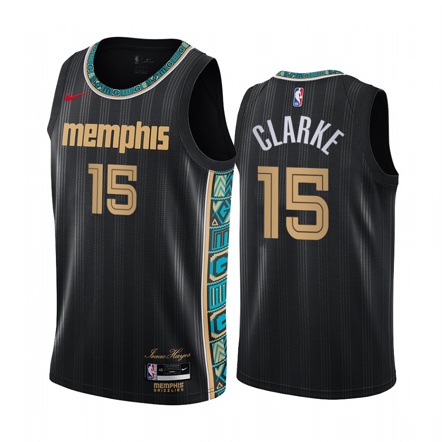 Personalized Grizzlies #15 Brandon Clarke Black NBA Swingman 2020-21 City Edition Jersey