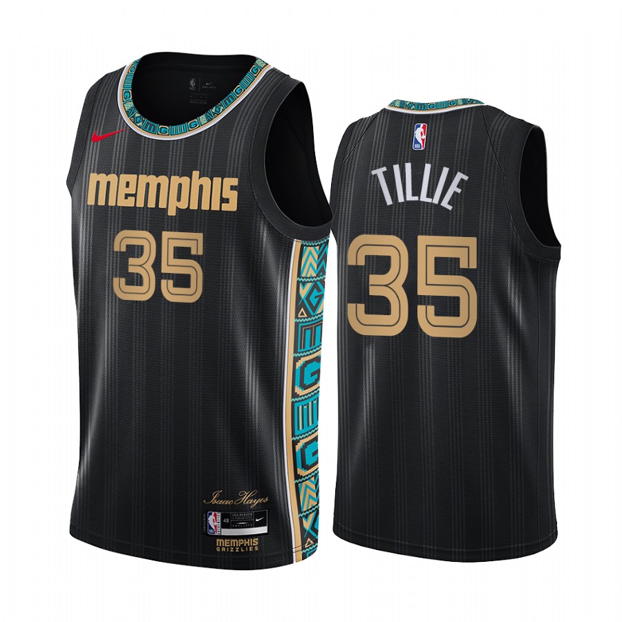 Personalized Grizzlies #35 Killian Tillie Black NBA Swingman 2020-21 City Edition Jersey