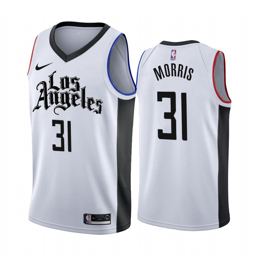 Personalized Clippers #31 Marcus Morris 2019-20 White Los Angeles City Edition NBA Jersey