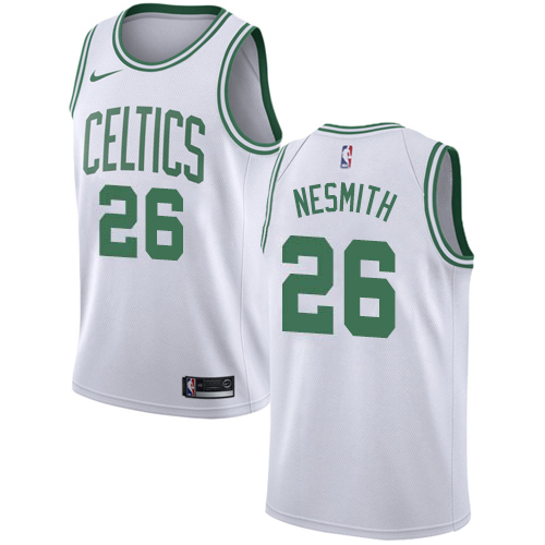 Personalized Celtics #26 Aaron Nesmith White NBA Swingman Association Edition Jersey