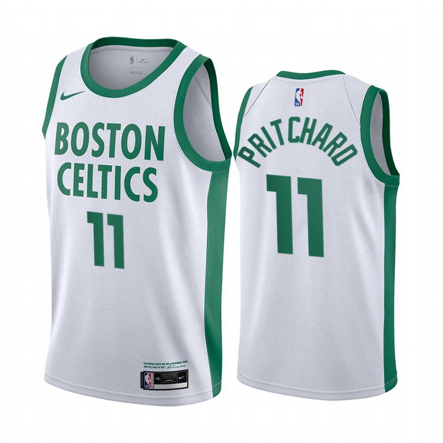 Personalized Celtics #11 Payton Pritchard White NBA Swingman 2020-21 City Edition Jersey