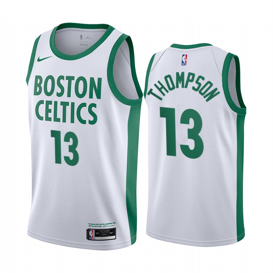 Personalized Celtics #13 Tristan Thompson White NBA Swingman 2020-21 City Edition Jersey
