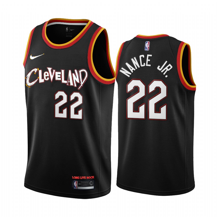 Personalized Cavaliers #22 Larry Nance Jr. Black NBA Swingman 2020-21 City Edition Jersey
