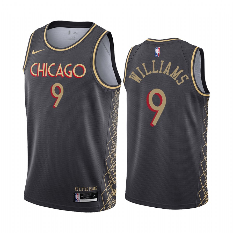 Personalized Bulls #9 Patrick Williams Black NBA Swingman 2020-21 City Edition Jersey