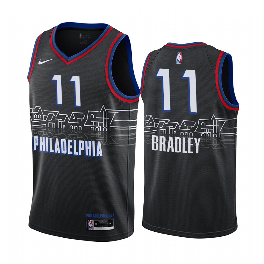 Personalized 76ers #11 Tony Bradley Black NBA Swingman 2020-21 City Edition Jersey