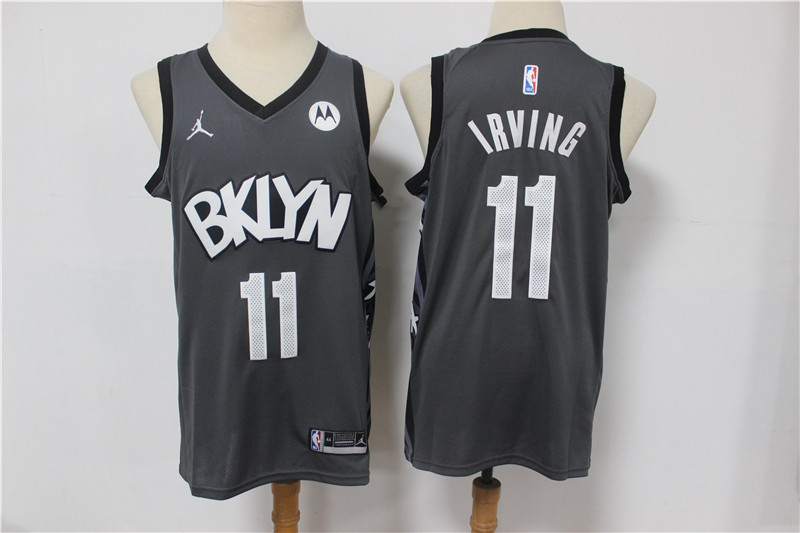 Personalized Nets 11 Kyrie Irving Dark Gray 2021 Swingman Jersey