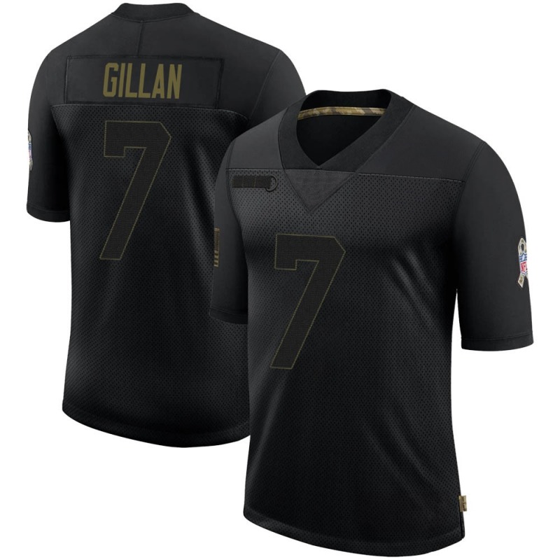 Personalized Men’s Cleveland Browns #7 Jamie Gillan Black Limited 2020 Salute To Service Jersey
