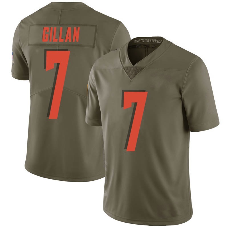 Personalized Men’s Cleveland Browns #7 Jamie Gillan Green Limited 2017 Salute to Service Jersey