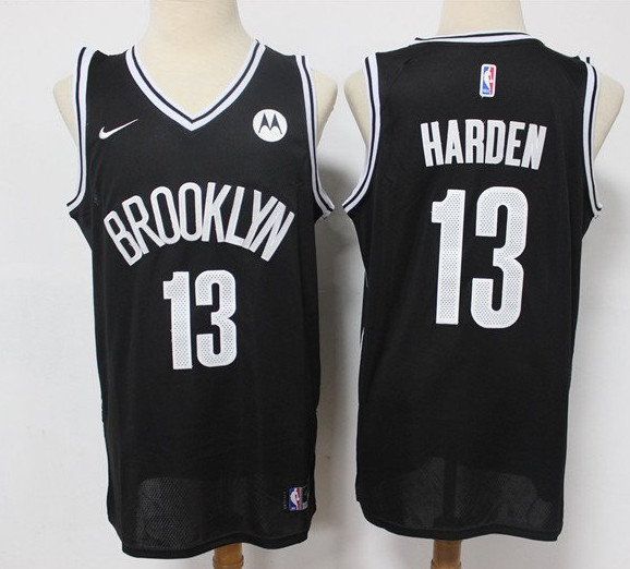Personalized Men’s Brooklyn Nets #13 James Harden Jersey 2021 Black Icon Edition