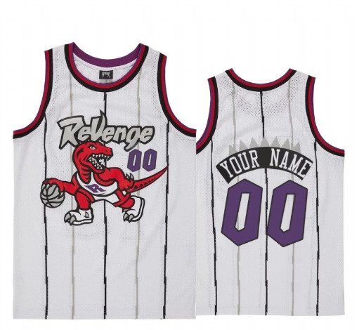 Personalized Men’s Toronto Raptors Name Number Jersey White Revenge