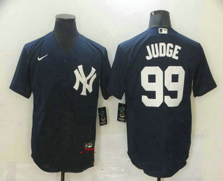 Personalized Men’s New York Yankees #99 Aaron Judge Navy Blue Stitched MLB Cool Base Jersey