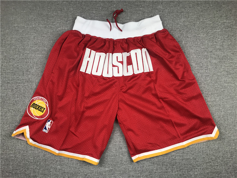 Personalized Rockets Teams Red Just Don With Pocket Swingman Shorts