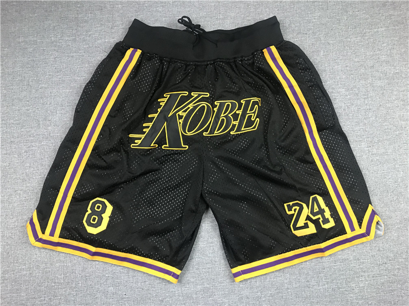 Personalized Lakers Teams Black 8 & 24 Kobe Just Don With Pocket Swingman Shorts