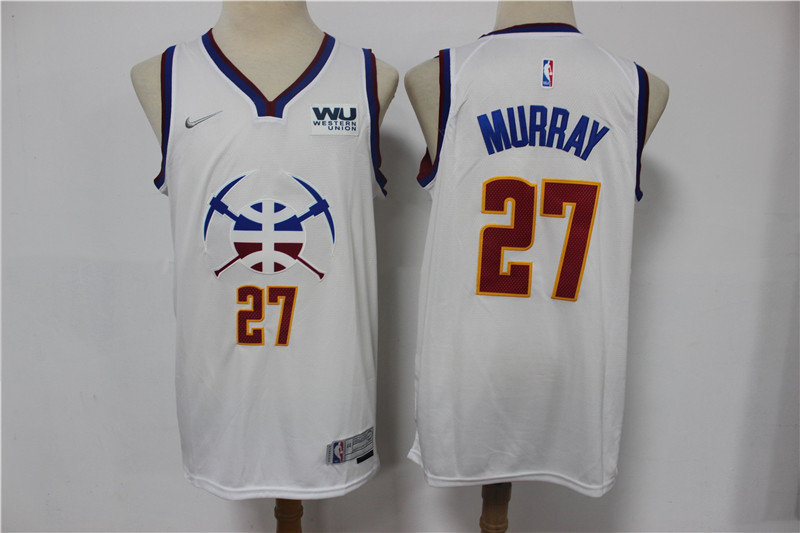 Personalized Men’s Denver Nuggets #27 Jamal Murray White Swingman 2021
