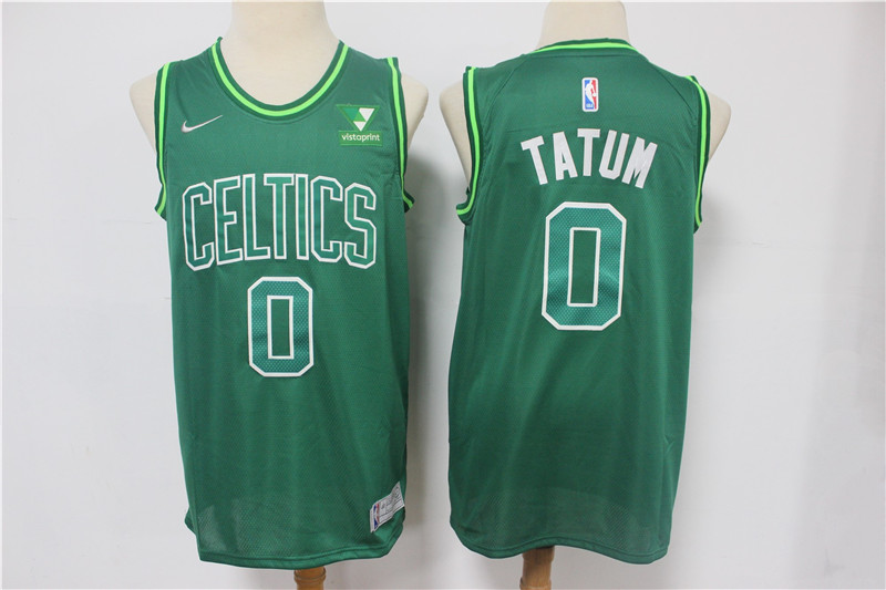 Personalized Celtics 0 Jayson Tatum Green 2021 Earned Edition Swingman Jersey