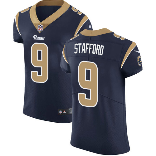 Personalized Los Angeles Rams #9 Matthew Stafford Navy Blue Team Color Men’s Stitched NFL Untouchable Elite Jersey
