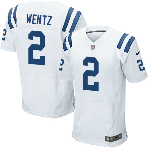 Personalized Indianapolis Colts #2 Carson Wentz White Men’s Stitched NFL New Elite Jersey