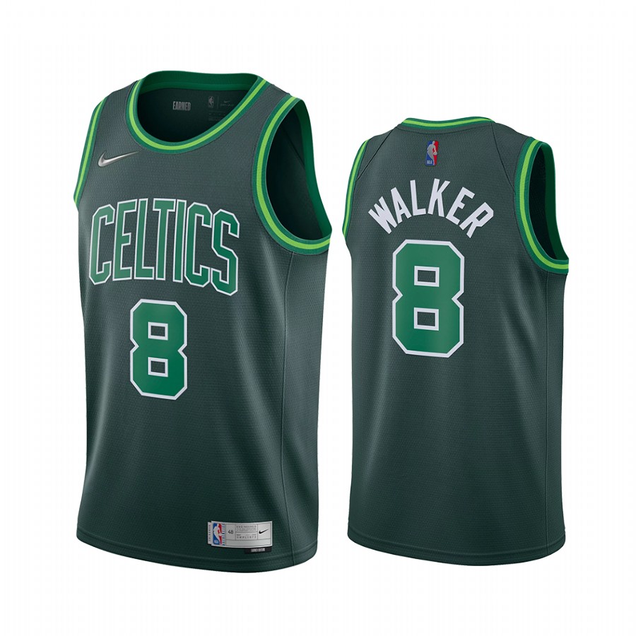 Personalized Boston Celtics #8 Kemba Walker Green NBA Swingman 2020-21 Earned Edition Jersey