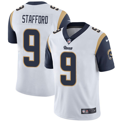 Personalized Los Angeles Rams #9 Matthew Stafford White Men’s Stitched NFL Untouchable Limited Jersey