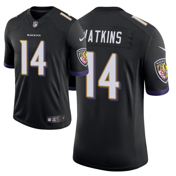 Personalized Men’s Baltimore Ravens #14 Sammy Watkins Black Limited Jersey