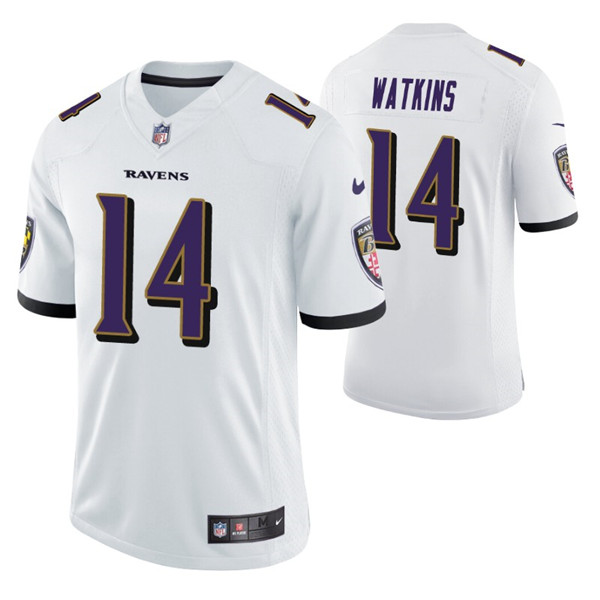 Personalized Men’s Baltimore Ravens Sammy Watkins #14 White Limited Jersey