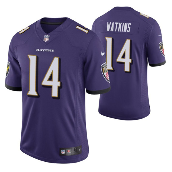 Personalized Men’s Baltimore Ravens Sammy Watkins #14 Purple Limited Jersey