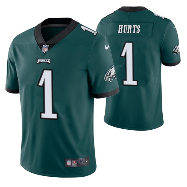 Personalized Eagles #1 Jalen Hurts Green Men’s Stitched NFL Untouchable Limited Jersey
