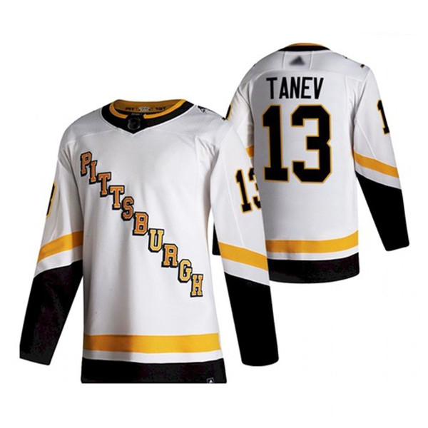 Personalized Pittsburgh Penguins #13 Brandon Tanev 2021 Reverse Retro White Jersey
