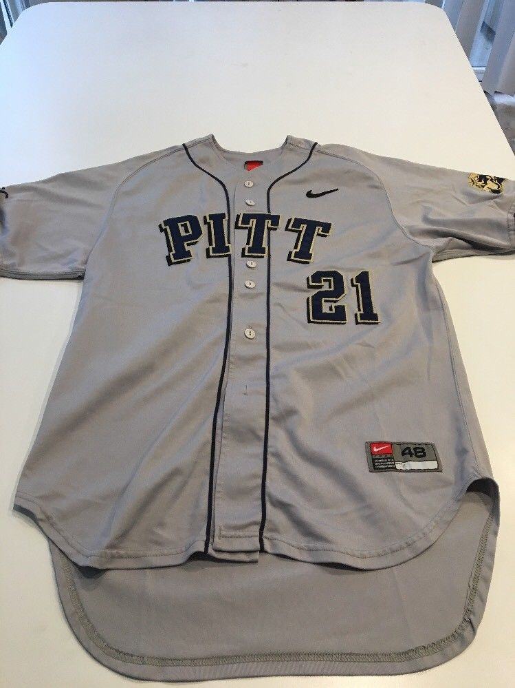 Personalized Custom PITT Pittsburgh Panthers Gray Baseball Jerseys