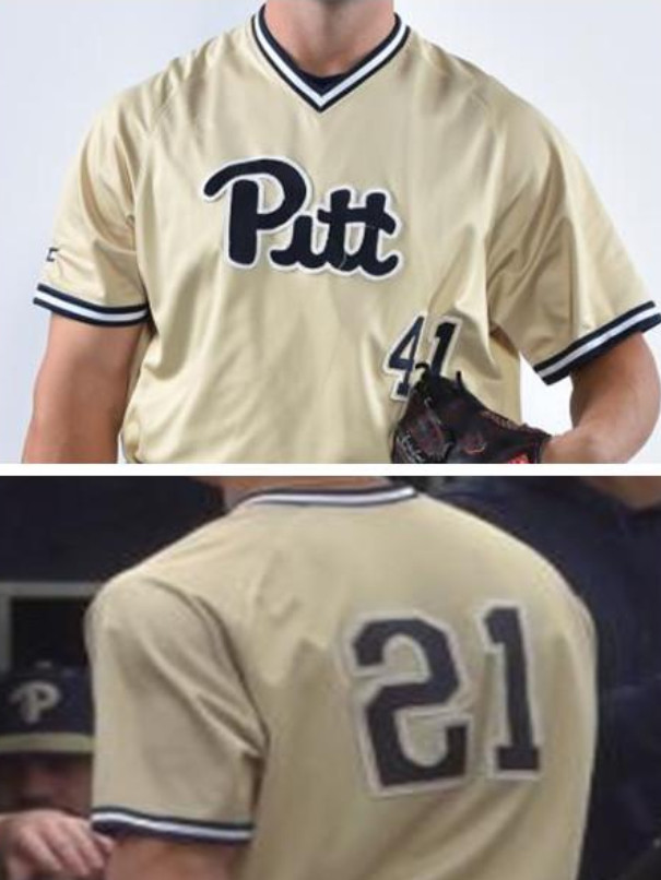 Personalized Custom PITT Pittsburgh Panthers Cream Baseball Jerseys