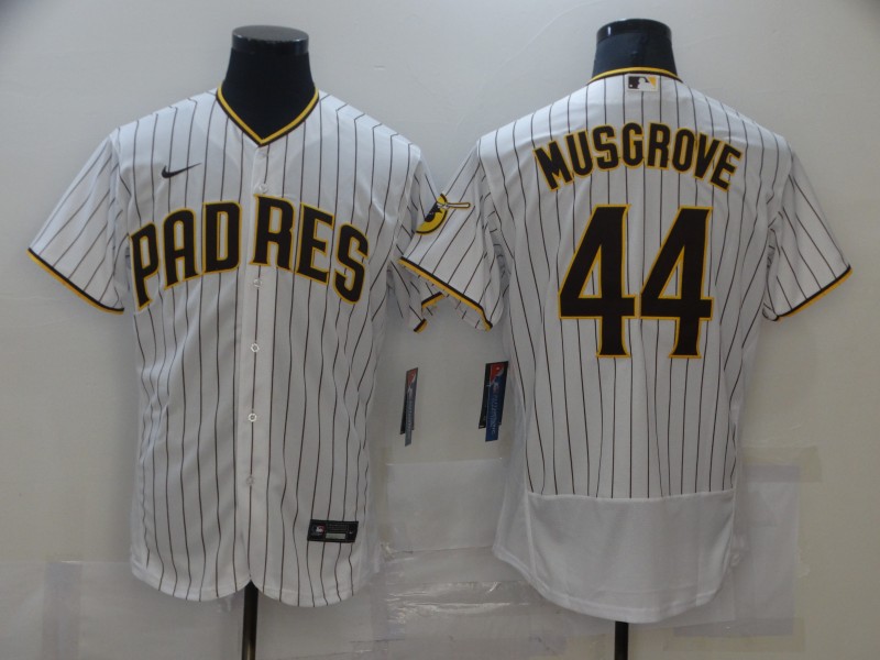 Personalized Men’s San Diego Padres #44 Musgrove Tan white Authentic Alternate Player Jersey