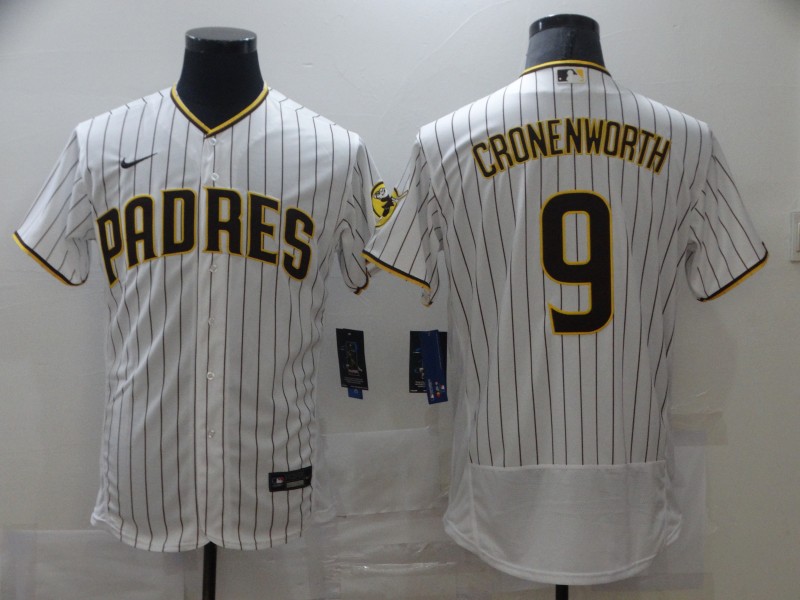 Personalized Men’s San Diego Padres #9 CRONENWORTH white Stitichen Authentic Alternate Player Jersey