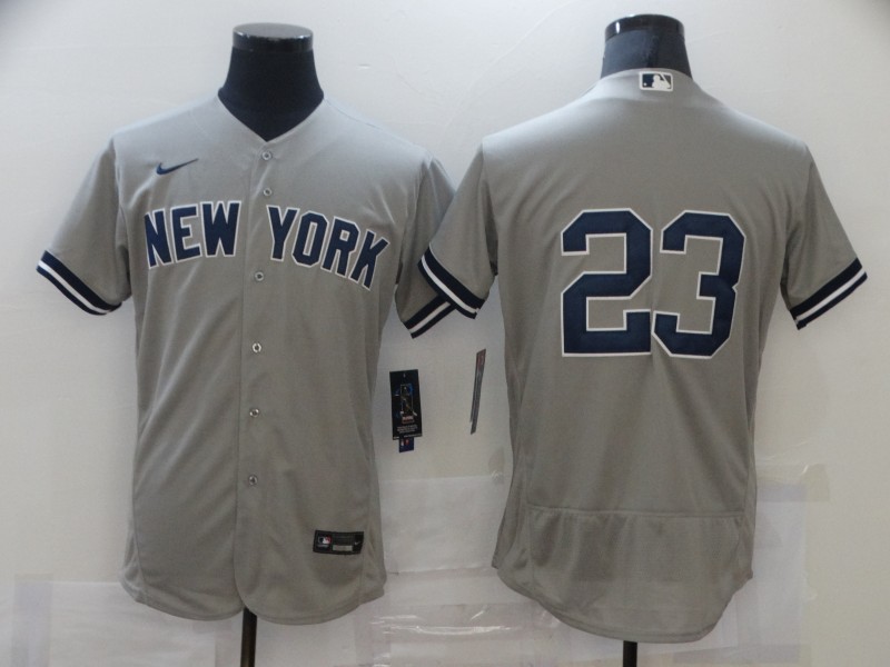 Personalized Men’s New York Yankees #23 Don Mattingly Gray MLB Jersey
