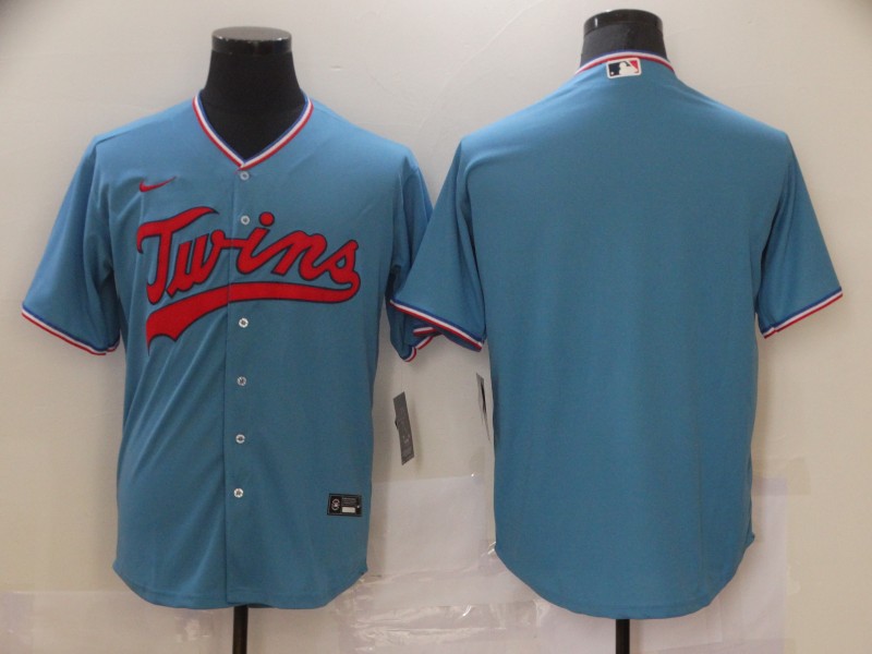 Personalized Men’s Minnesota Twins Light Blue Alternate Authentic Team Blank MLB Jersey
