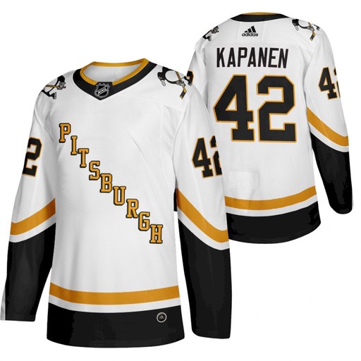 Personalized Men’s Penguins #42 Kasperi Kapanen 2021 Reverse Retro White Jersey