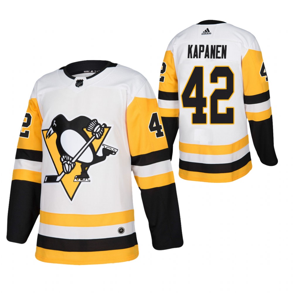 Personalized Pittsburgh Penguins #42 Kasperi Kapanen White Stitched NHL Jersey