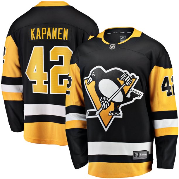 Personalized Pittsburgh Penguins #42 Kasperi Kapanen Black Home Stitched NHL Jersey