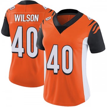 Personalized Women Cincinnati Bengals #40 Brandon Wilson Orange Jersey