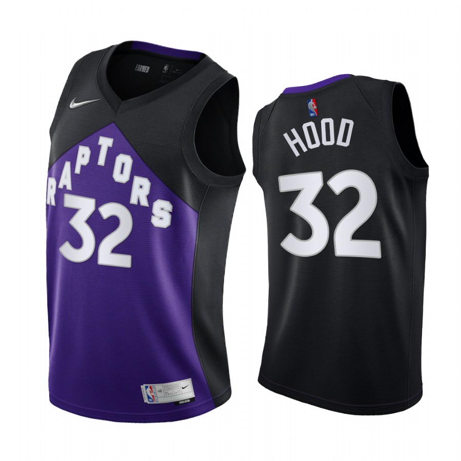 Personalized Toronto Raptors #32 Rodney Hood Purple NBA Swingman 2020-21 Earned Edition Jersey