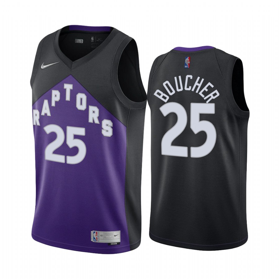 Personalized Toronto Raptors #25 Chris Boucher Purple NBA Swingman 2020-21 Earned Edition Jersey