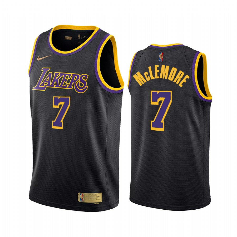 Personalized Los Angeles Lakers #7 Ben McLemore Black NBA Swingman 2020-21 Earned Edition Jersey