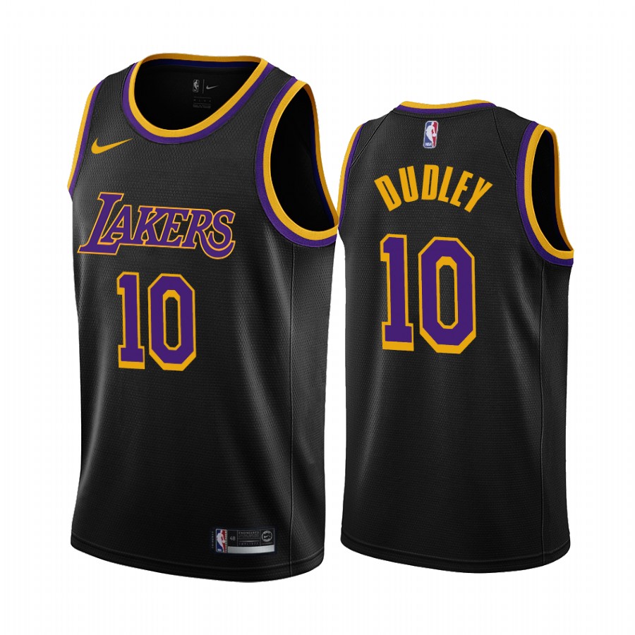 Personalized Los Angeles Lakers #10 Jared Dudley Black NBA Swingman 2020-21 Earned Edition Jersey