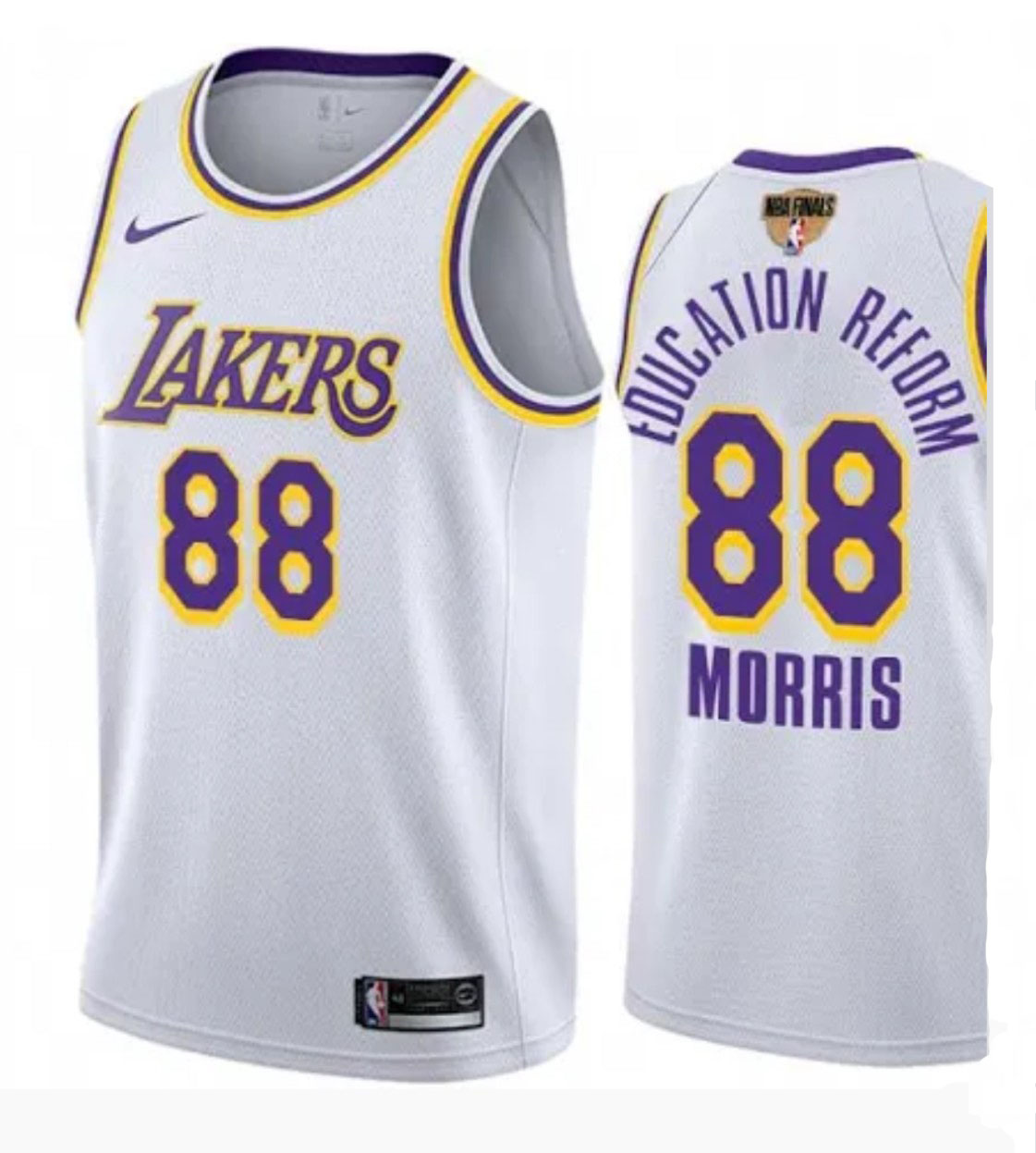 Personalized Men’s Los Angeles Lakers #88 Markieff Morris White Jersey