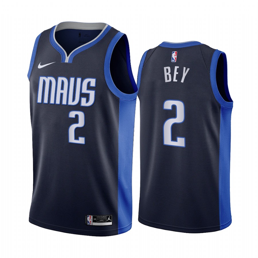 Personalized Dallas Mavericks #2 Tyler Bey Navy NBA Swingman 2020-21 Earned Edition Jersey