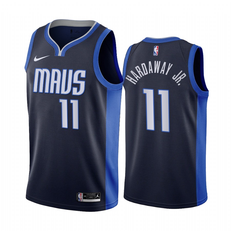 Personalized Dallas Mavericks #11 Tim Hardaway Jr. Navy NBA Swingman 2020-21 Earned Edition Jersey