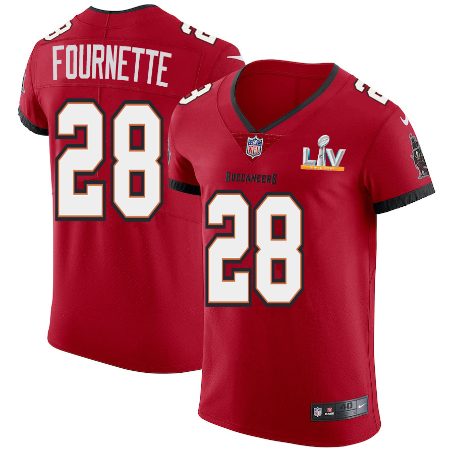 Personalized Tampa Bay Buccaneers #28 Leonard Fournette Men’s Super Bowl LV Bound Red Elite Jersey