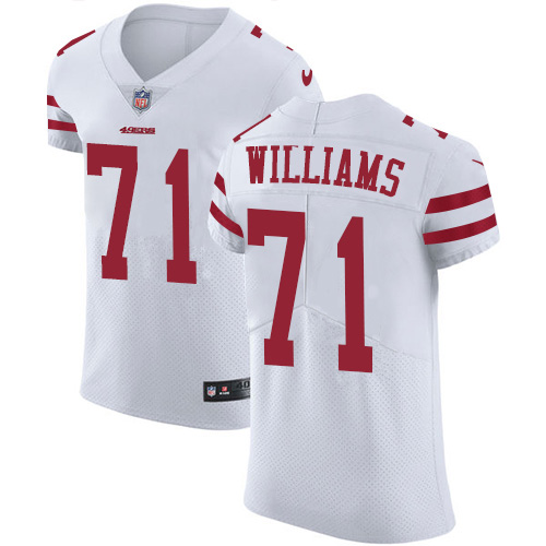 Personalized San Francisco 49ers #71 Trent Williams White Men’s Stitched NFL Untouchable Elite Jersey