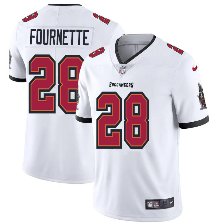 Personalized Tampa Bay Buccaneers #28 Leonard Fournette Men’s White Limited Jersey